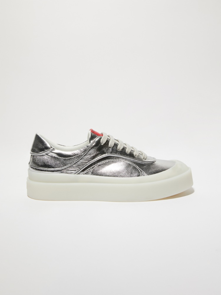 Logo-patch chunky trainers - SILVER - MAX&Co.