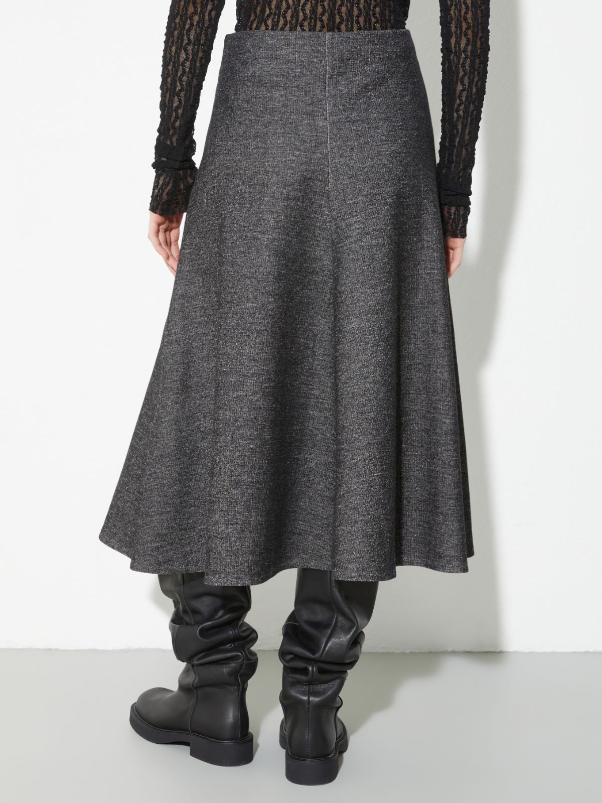Flared jersey midi skirt - DARK GREY - MAX&Co. - 2