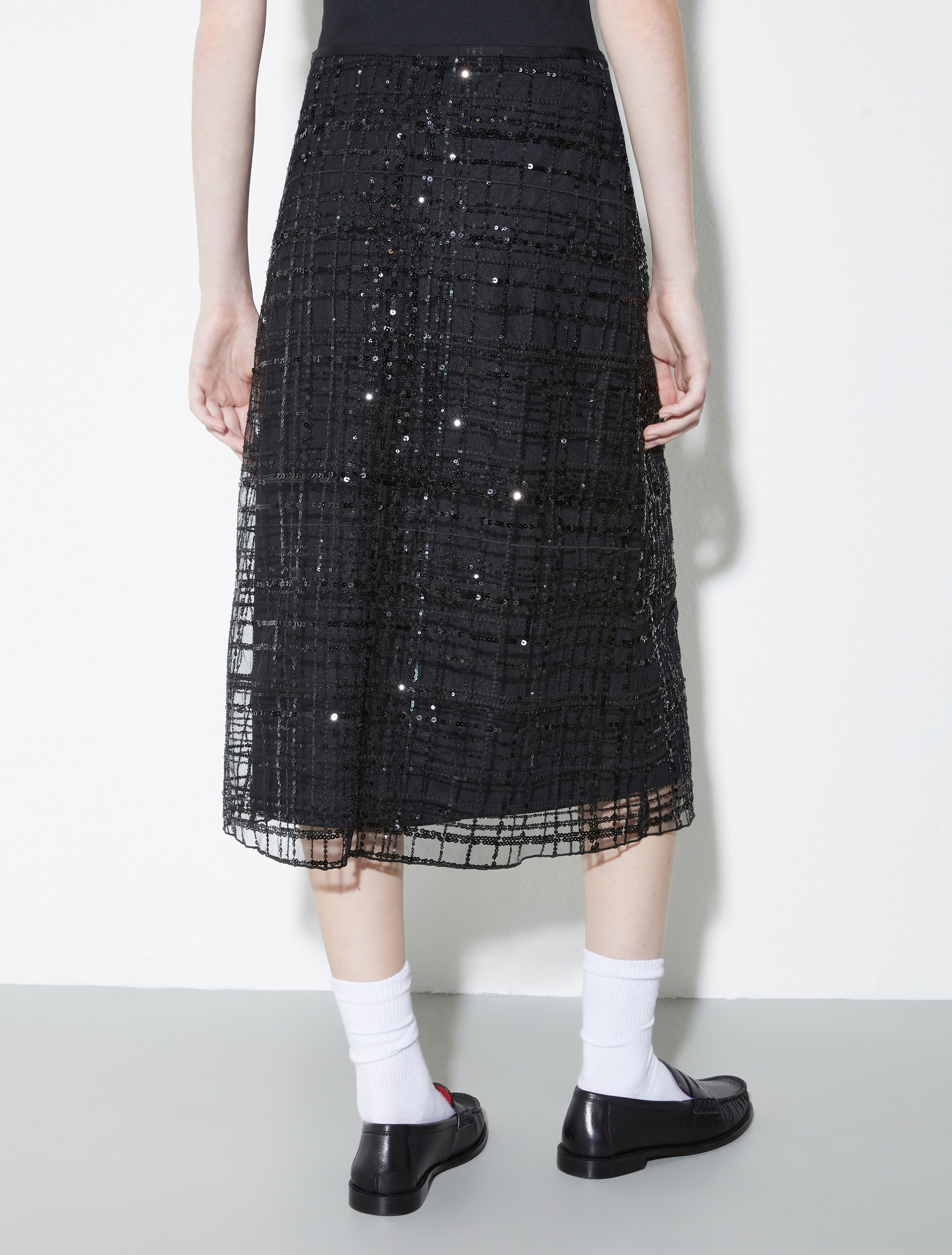 [ボルセーナ]  エンブロイダード チュール スカート - BLACK - MAX&Co. - 2