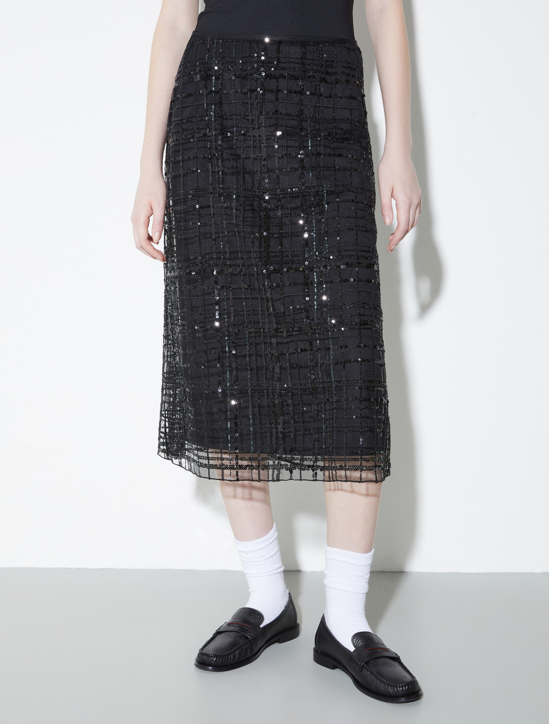 [ボルセーナ]  エンブロイダード チュール スカート - BLACK - MAX&Co. - 4