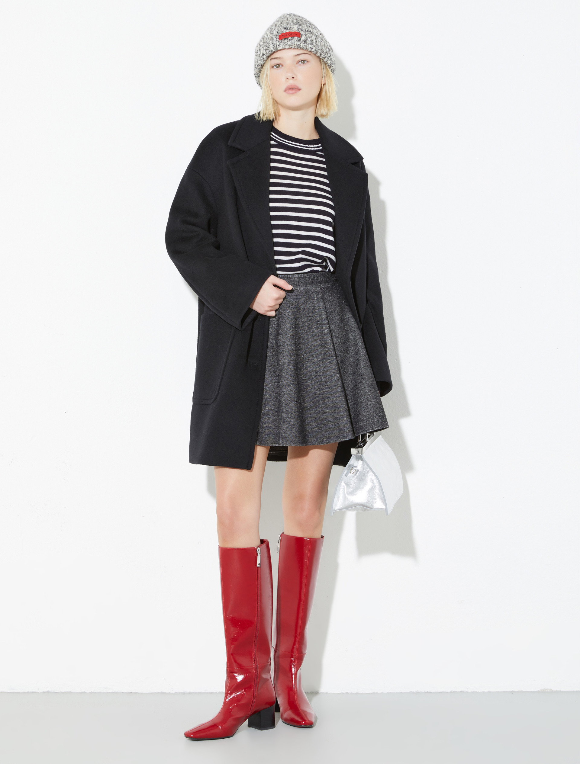 Flared jersey mini skirt - DARK GREY - MAX&Co. - 4