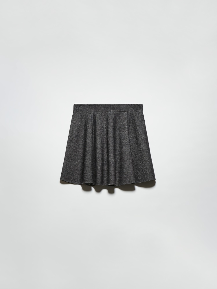 Flared jersey mini skirt - DARK GREY - MAX&Co.