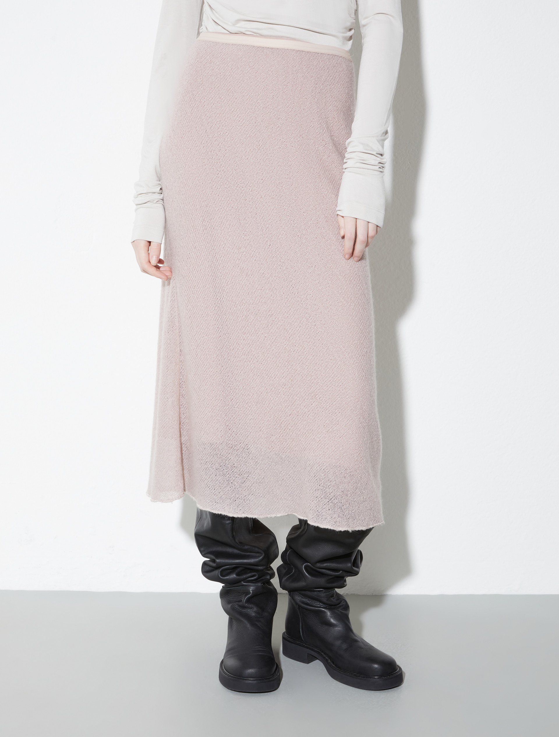 Gauze midi skirt, dust rose | MAX&Co. Gauze midi skirt - DUST ROSE - MAX&Co.