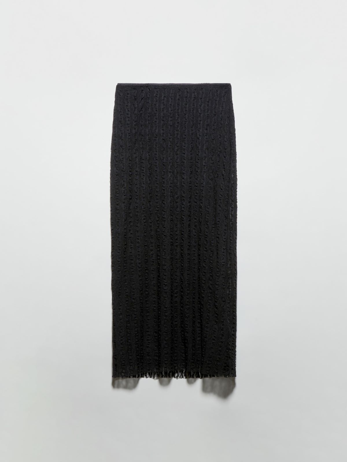 Lace jersey midi skirt - BLACK - MAX&Co. - 5