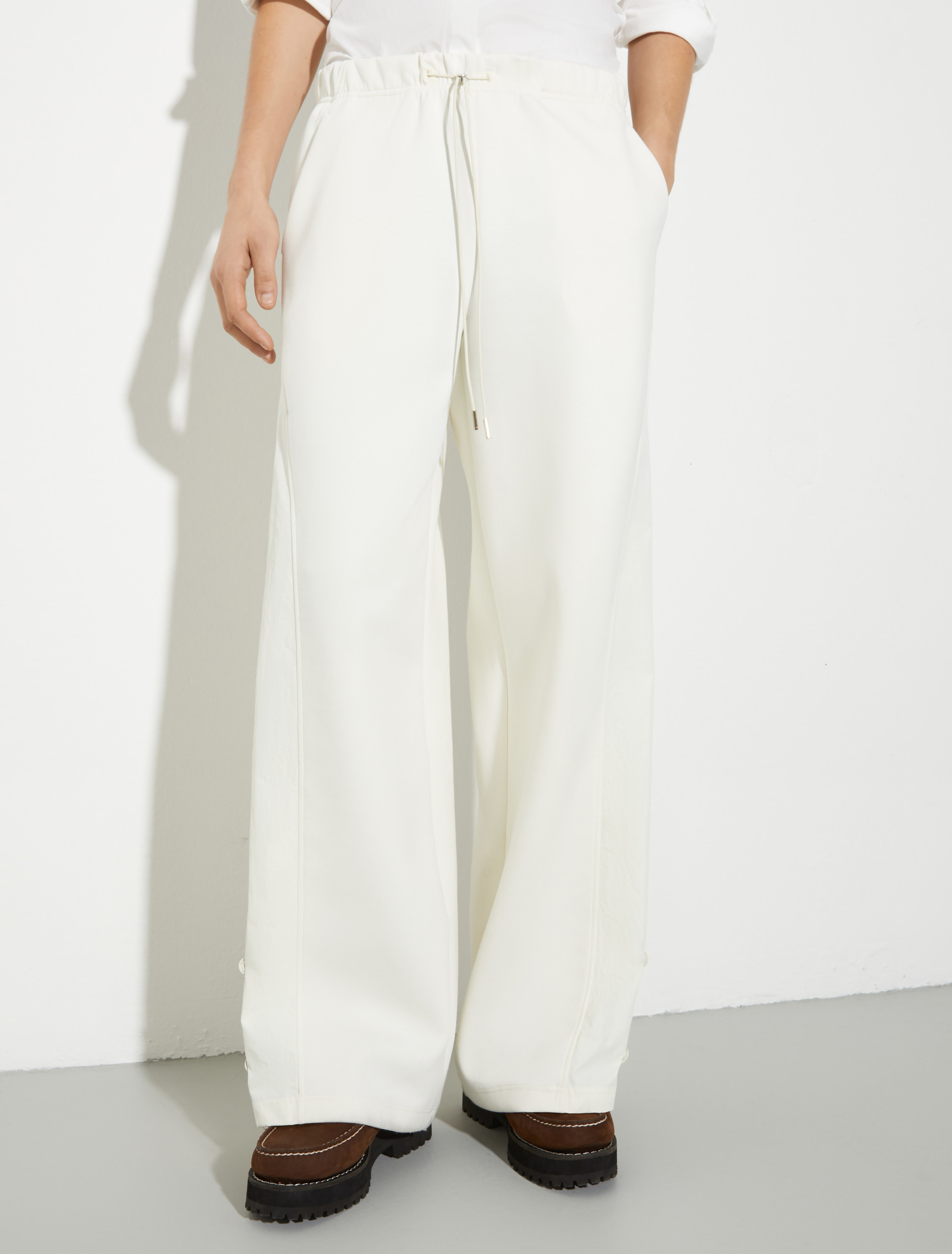 Jersey and nylon trousers, white | MAX&Co. Jersey and nylon trousers - WHITE - MAX&Co. - 2