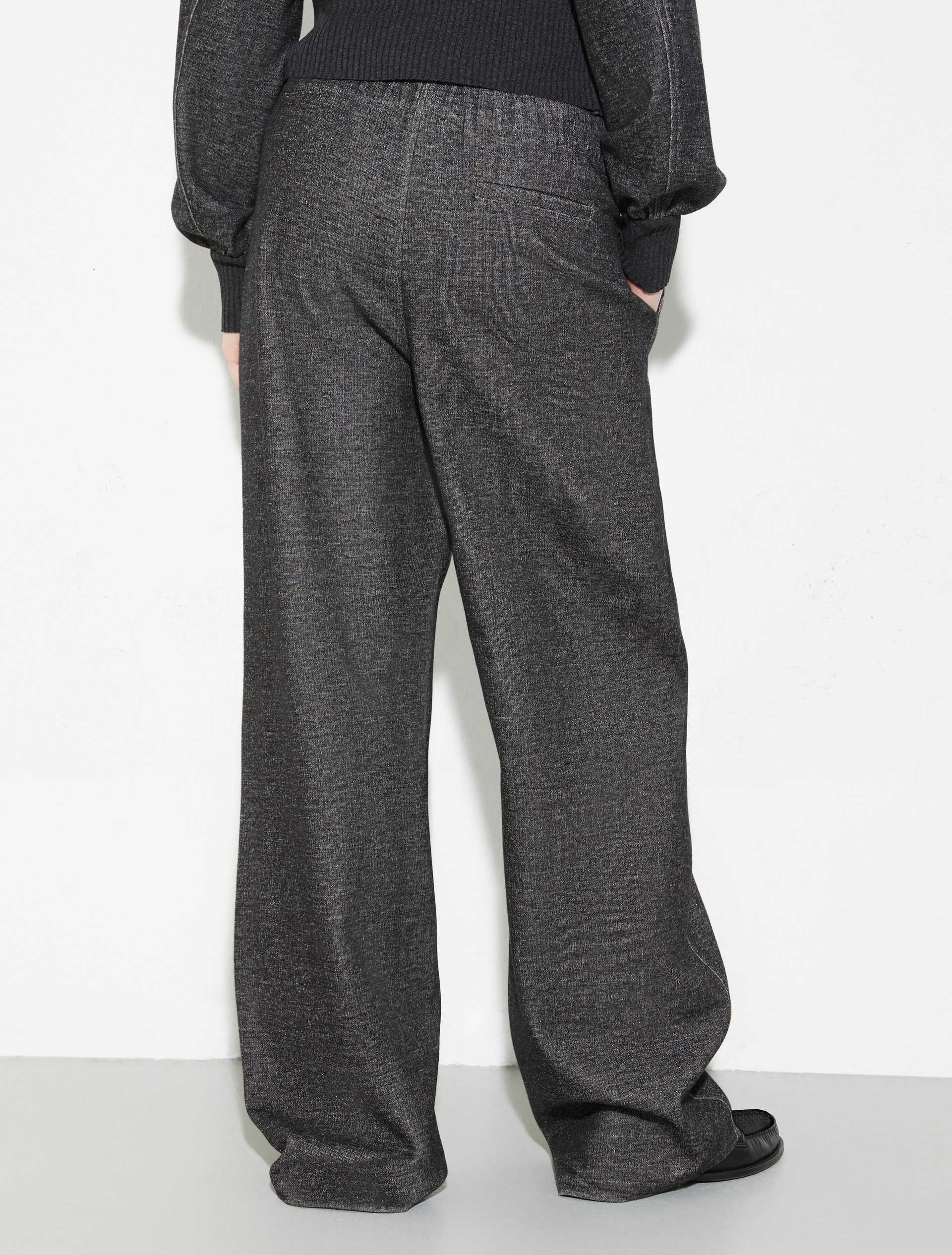 Wide-leg jersey trousers, dark grey | MAX&Co. Wide-leg jersey trousers - DARK GREY - MAX&Co. - 2