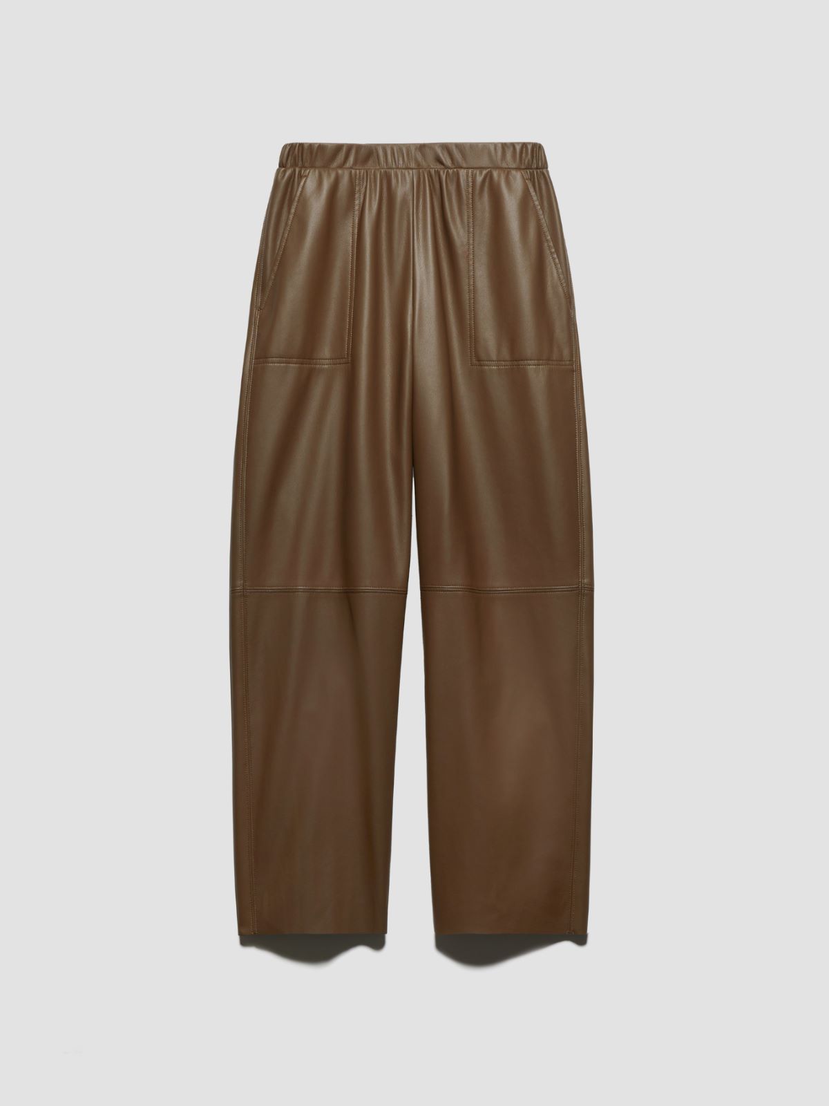 Pantaloni in jersey spalmato - MARRONE - MAX&Co. - 5