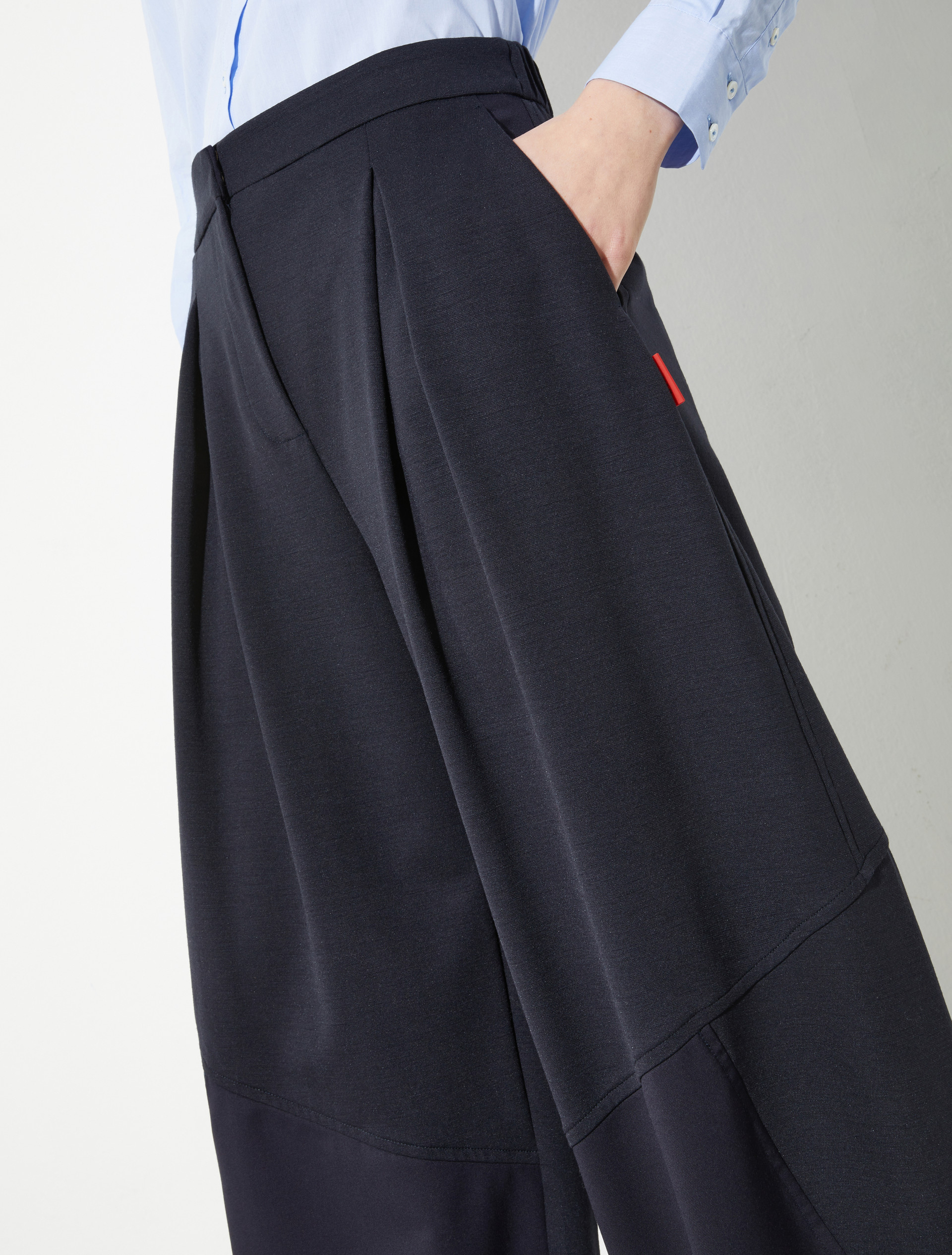 Sartorial Shifts barrel-leg trousers - NAVY - MAX&Co. - 3