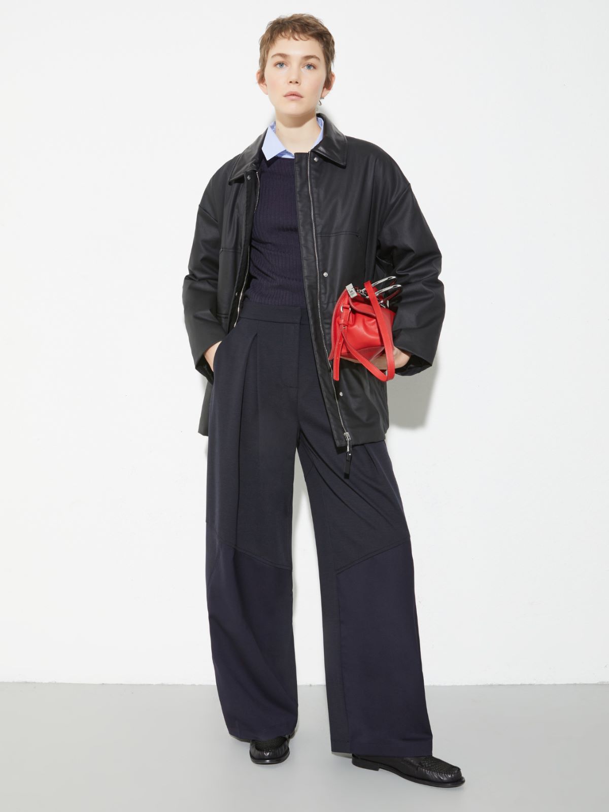 Sartorial Shifts barrel-leg trousers - NAVY - MAX&Co. - 4