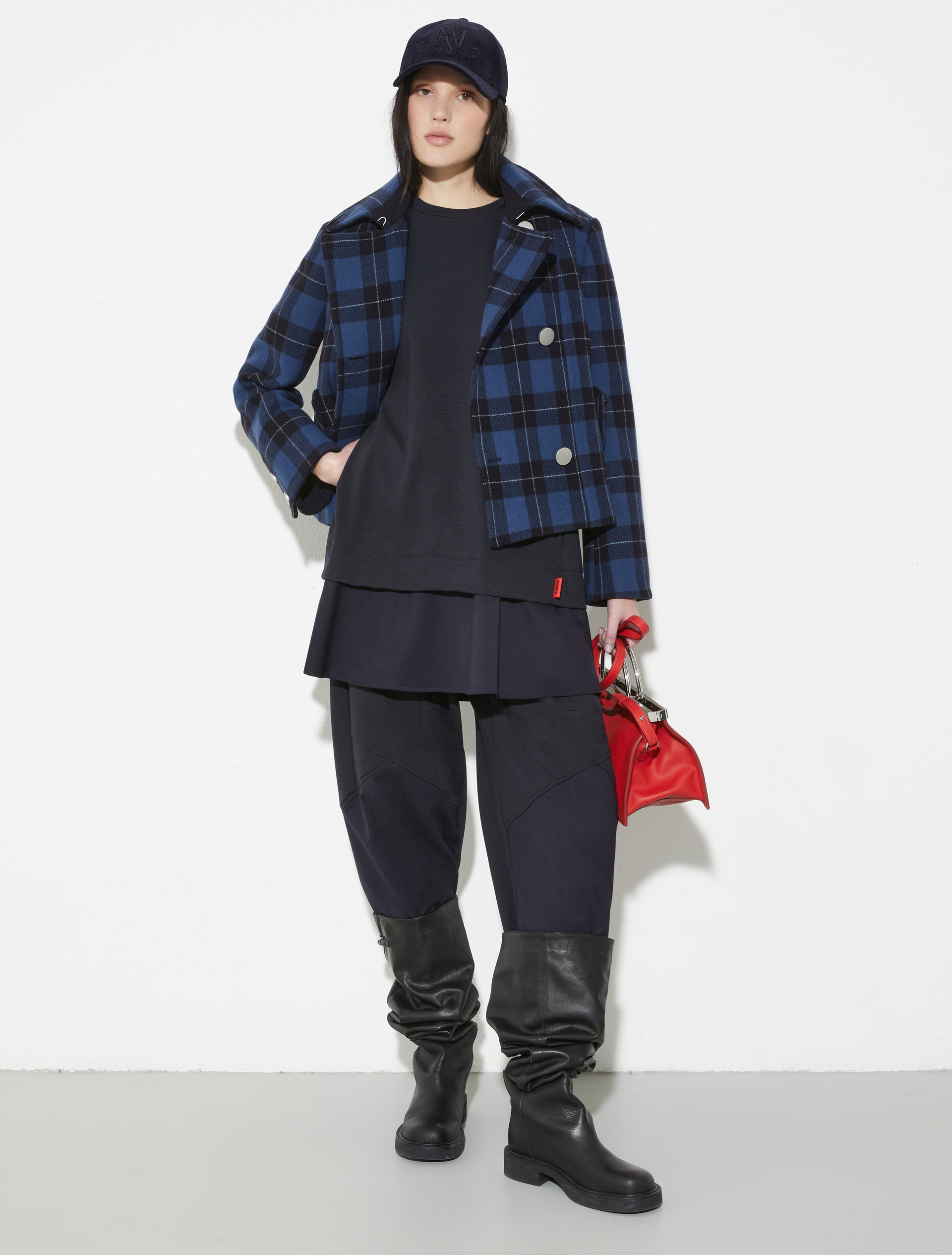 [ファビオラ]  サルトリアル シフト クロップド パンツ - NAVY - MAX&Co. - 5