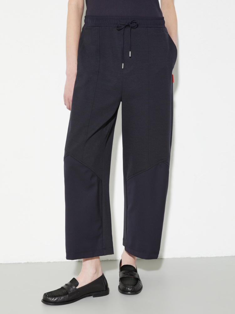 [ファビオラ]  サルトリアル シフト クロップド パンツ - NAVY - MAX&Co.