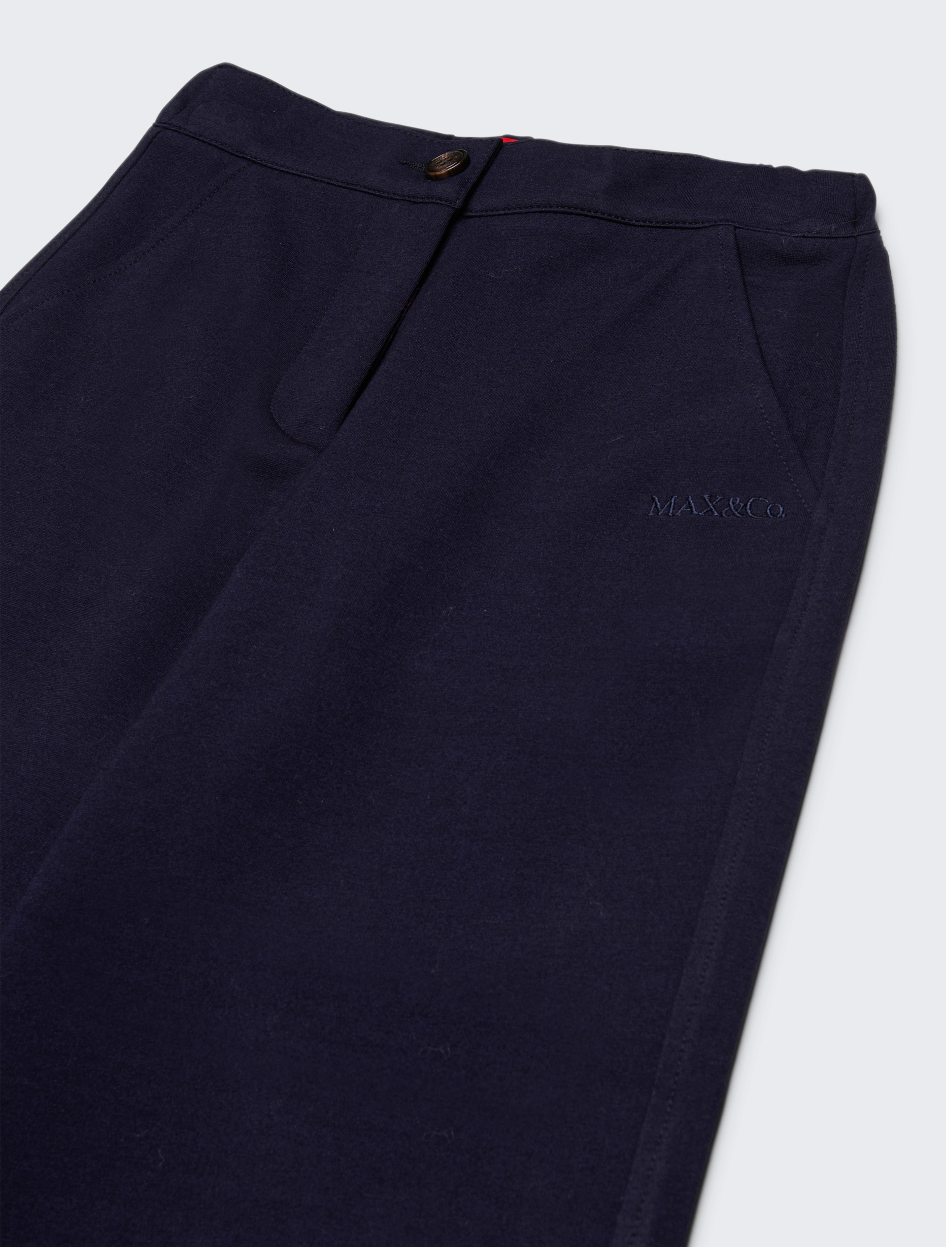 Wide leg pants in Milan stitch KID - LIGHT BLUE - MAX&Co.