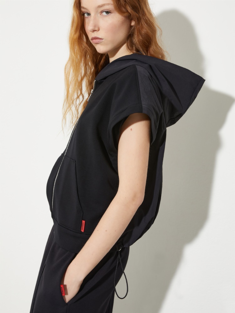 Jersey and nylon bomber jacket - MAX&Co. - 4