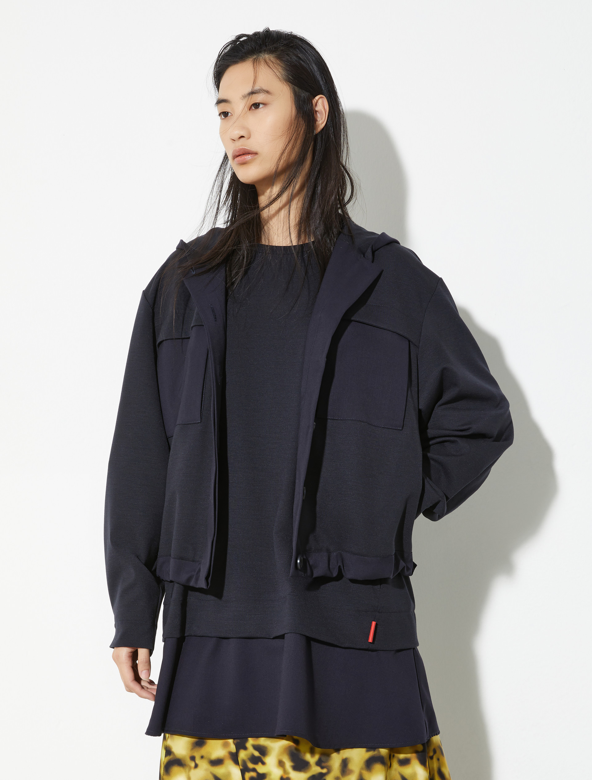 Sartorial Shifts hooded jacket, navy | MAX&Co. Sartorial Shifts hooded jacket - NAVY - MAX&Co.