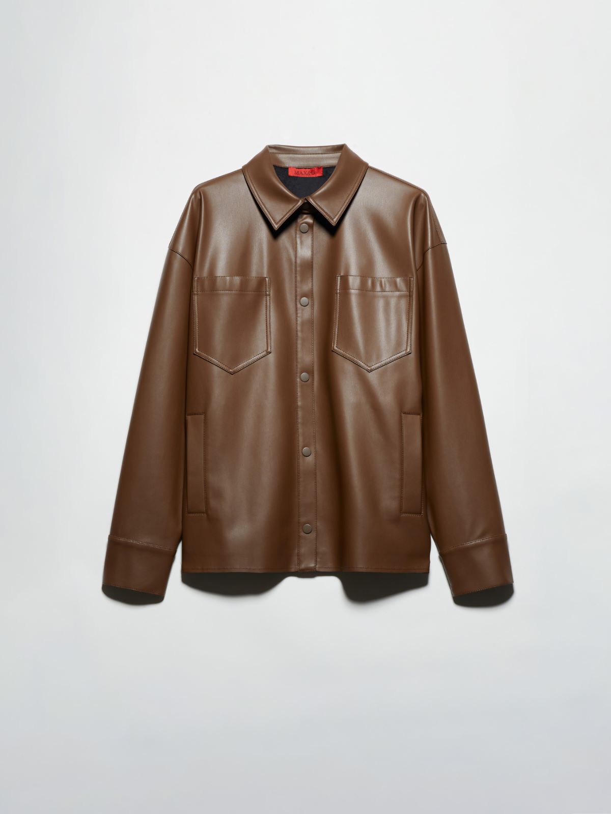 Coated-jersey shacket - BROWN - MAX&Co. - 5