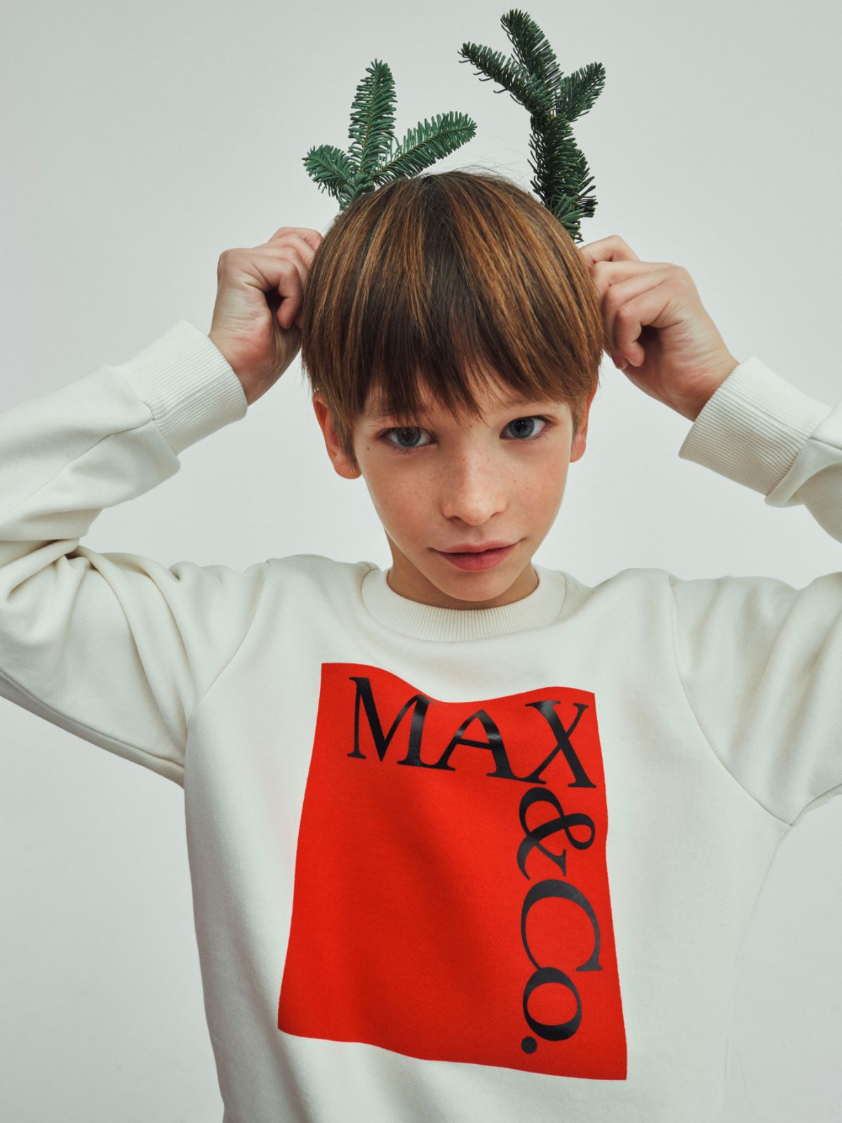 Branded crew-neck sweatshirt KID - WHITE - MAX&Co. - 4