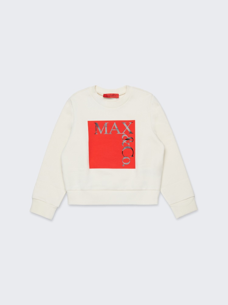 Branded crew-neck sweatshirt KID - WHITE - MAX&Co.