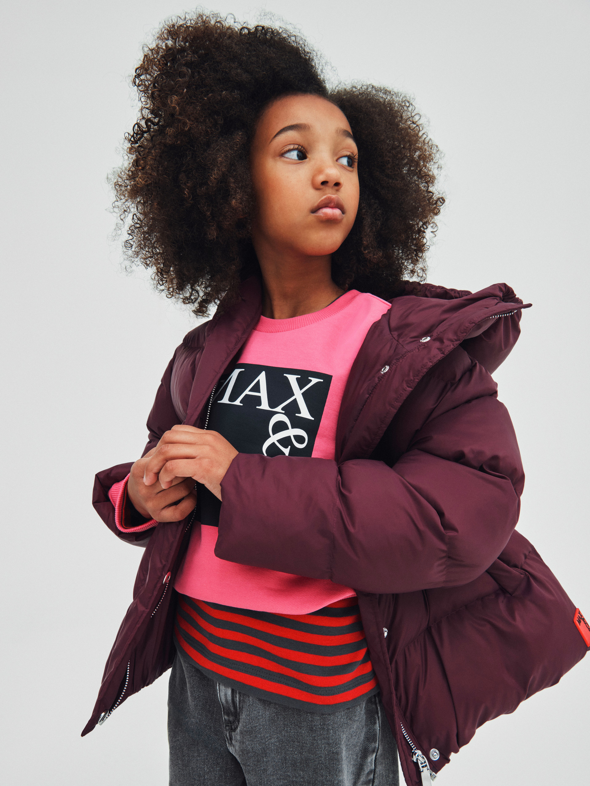 Branded crew-neck sweatshirt KID, pink | MAX&Co. Branded crew-neck sweatshirt KID - PINK - MAX&Co. - 4
