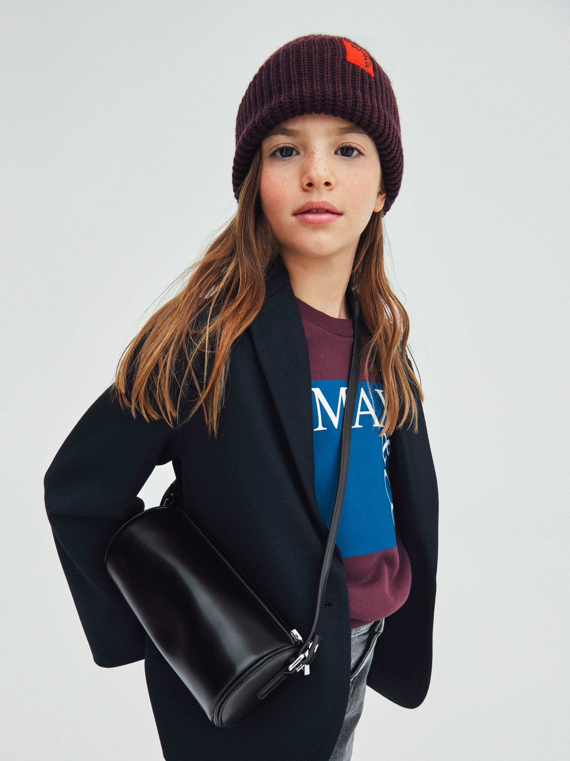 Branded crew-neck sweatshirt KID, wine red | MAX&Co. Branded crew-neck sweatshirt KID - WINE RED - MAX&Co. - 4