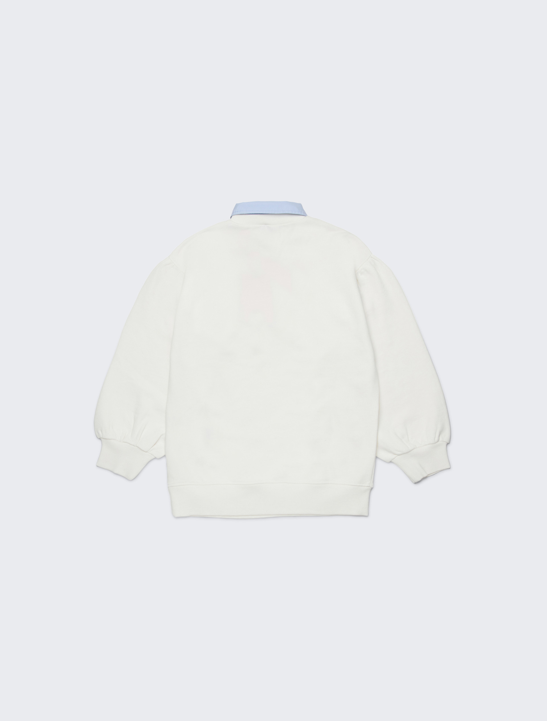 Sweatshirt mit Rundhalsausschnitt, Kragen und Emblem KID - WEISS - MAX&Co. - 2