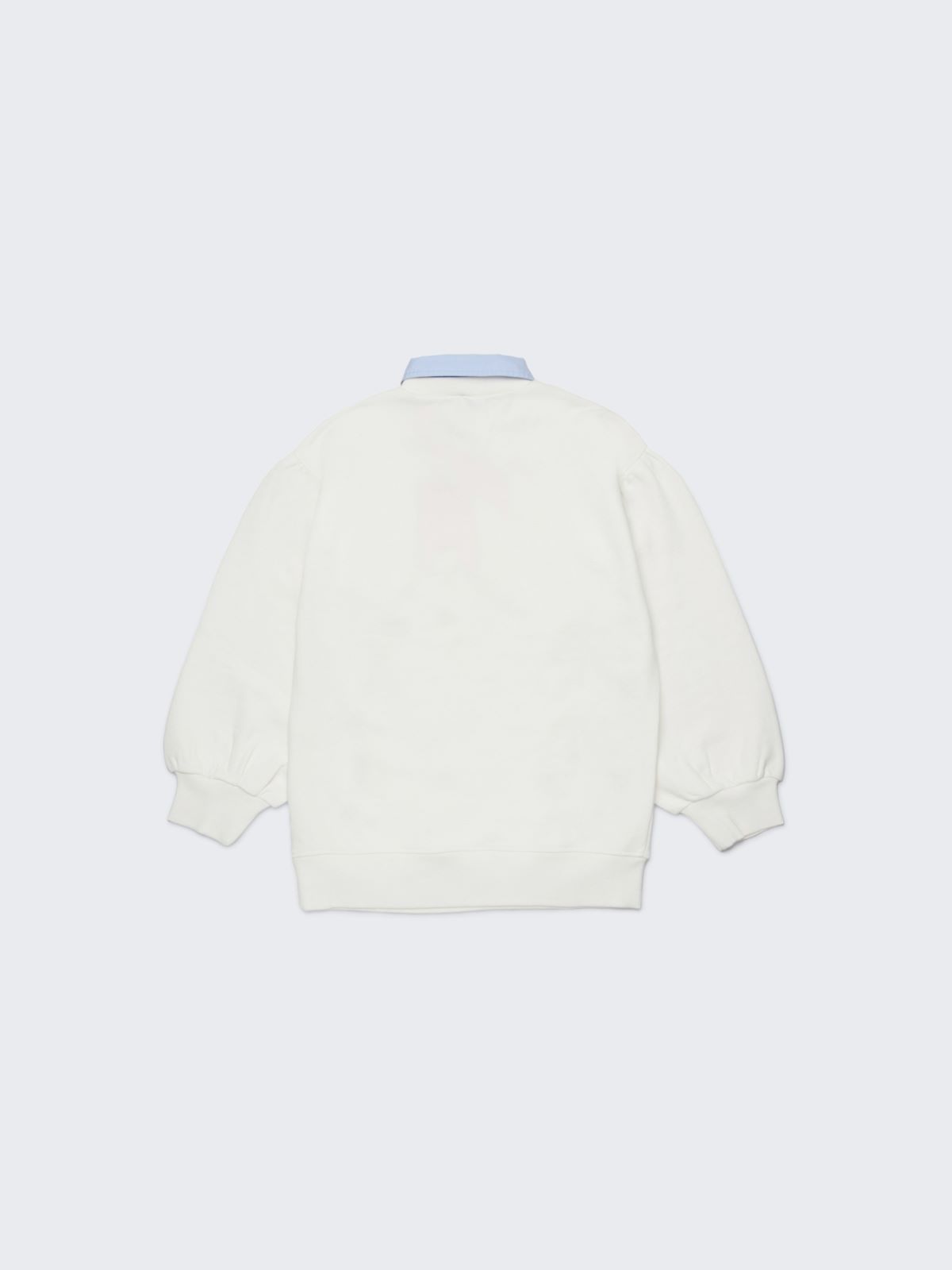 Sweatshirt mit Rundhalsausschnitt, Kragen und Emblem KID - WEISS - MAX&Co. - 2