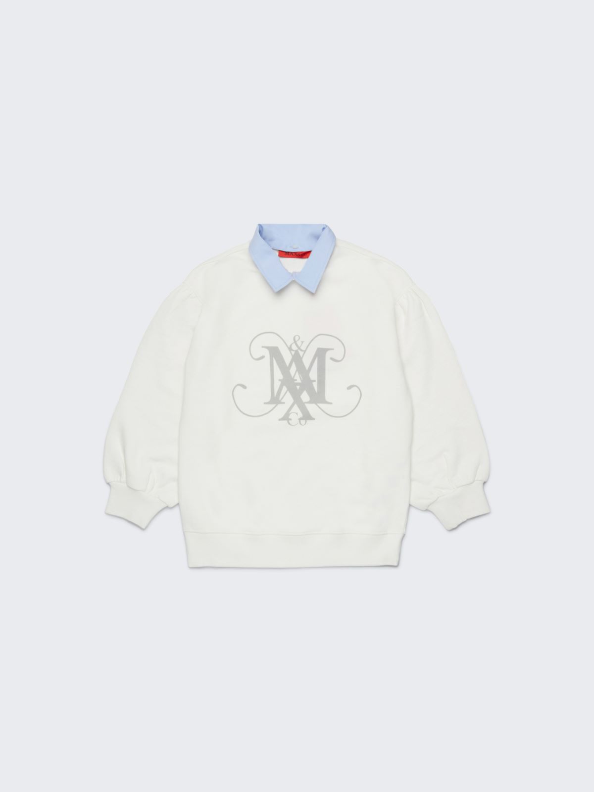 Sweatshirt mit Rundhalsausschnitt, Kragen und Emblem KID - WEISS - MAX&Co. - 3