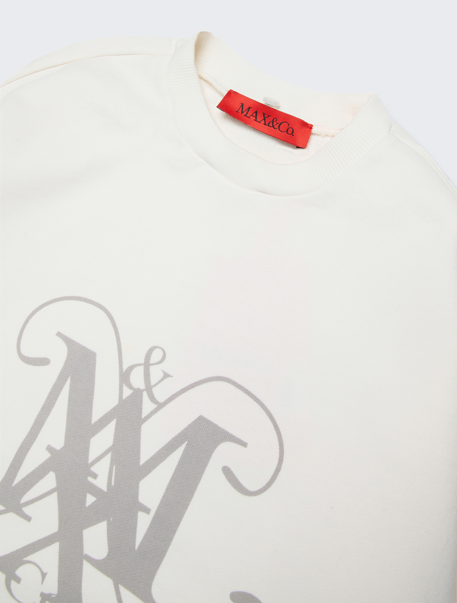 Sweatshirt mit Rundhalsausschnitt, Kragen und Emblem KID - WEISS - MAX&Co. - 5
