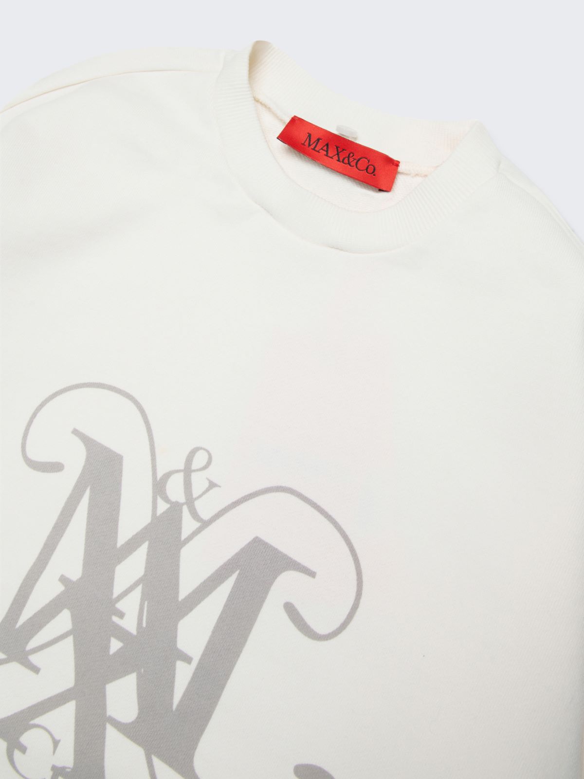 Sweatshirt mit Rundhalsausschnitt, Kragen und Emblem KID - WEISS - MAX&Co. - 5