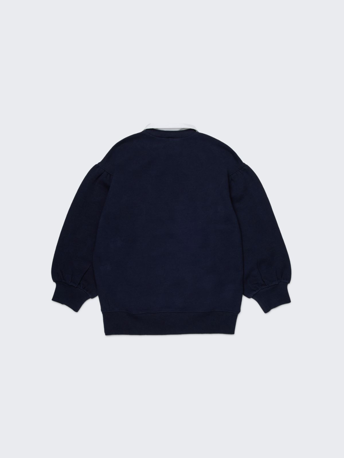 Sweatshirt mit Rundhalsausschnitt, Kragen und Emblem KID - AZURBLAU - MAX&Co. - 2