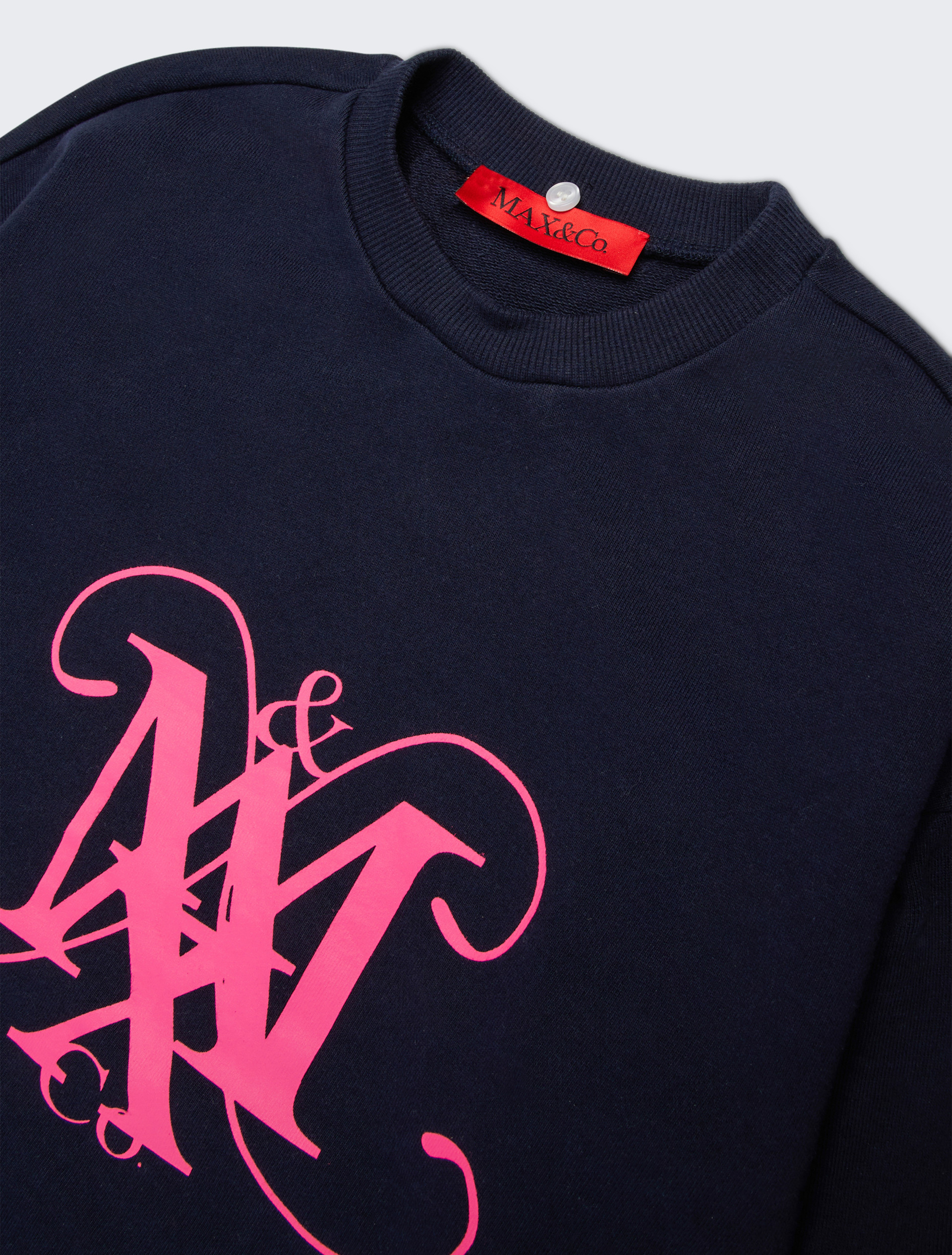 Sweatshirt mit Rundhalsausschnitt, Kragen und Emblem KID - AZURBLAU - MAX&Co. - 4