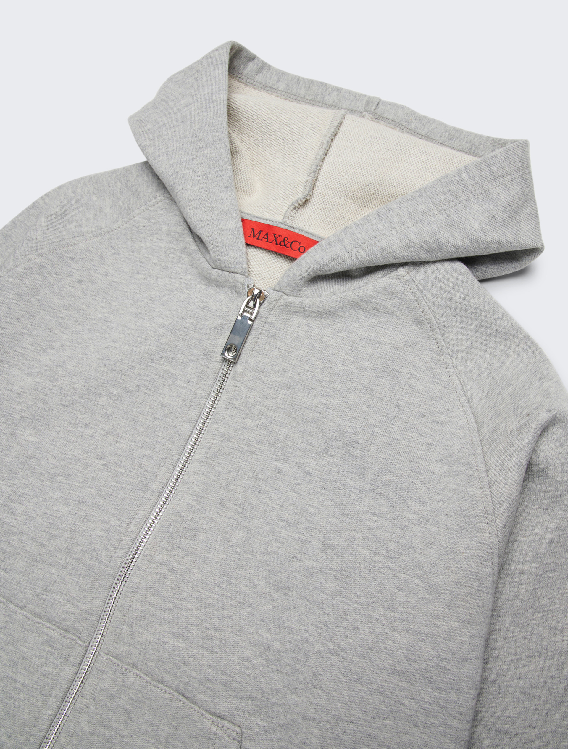 Hoodie mit Emblem auf dem Rücken KID - MELANGE GRAU - MAX&Co.