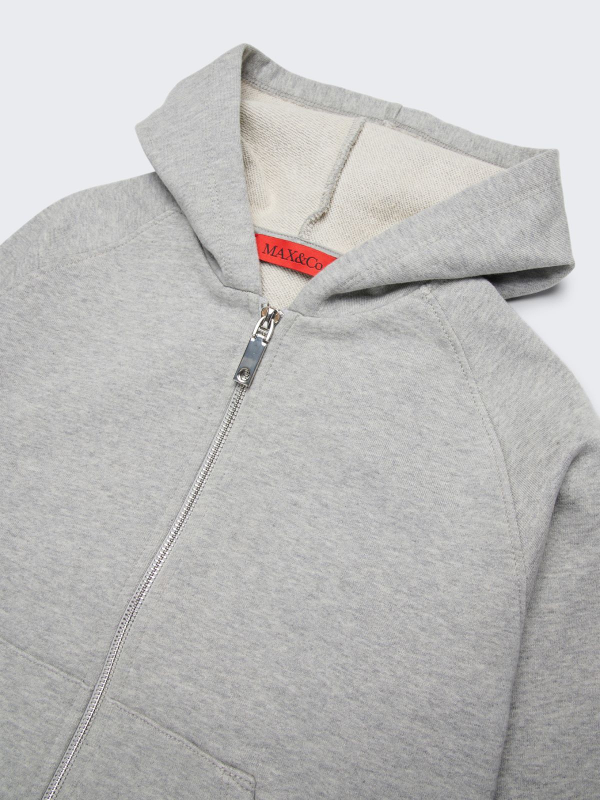 Hoodie mit Emblem auf dem Rücken KID - MELANGE GRAU - MAX&Co.