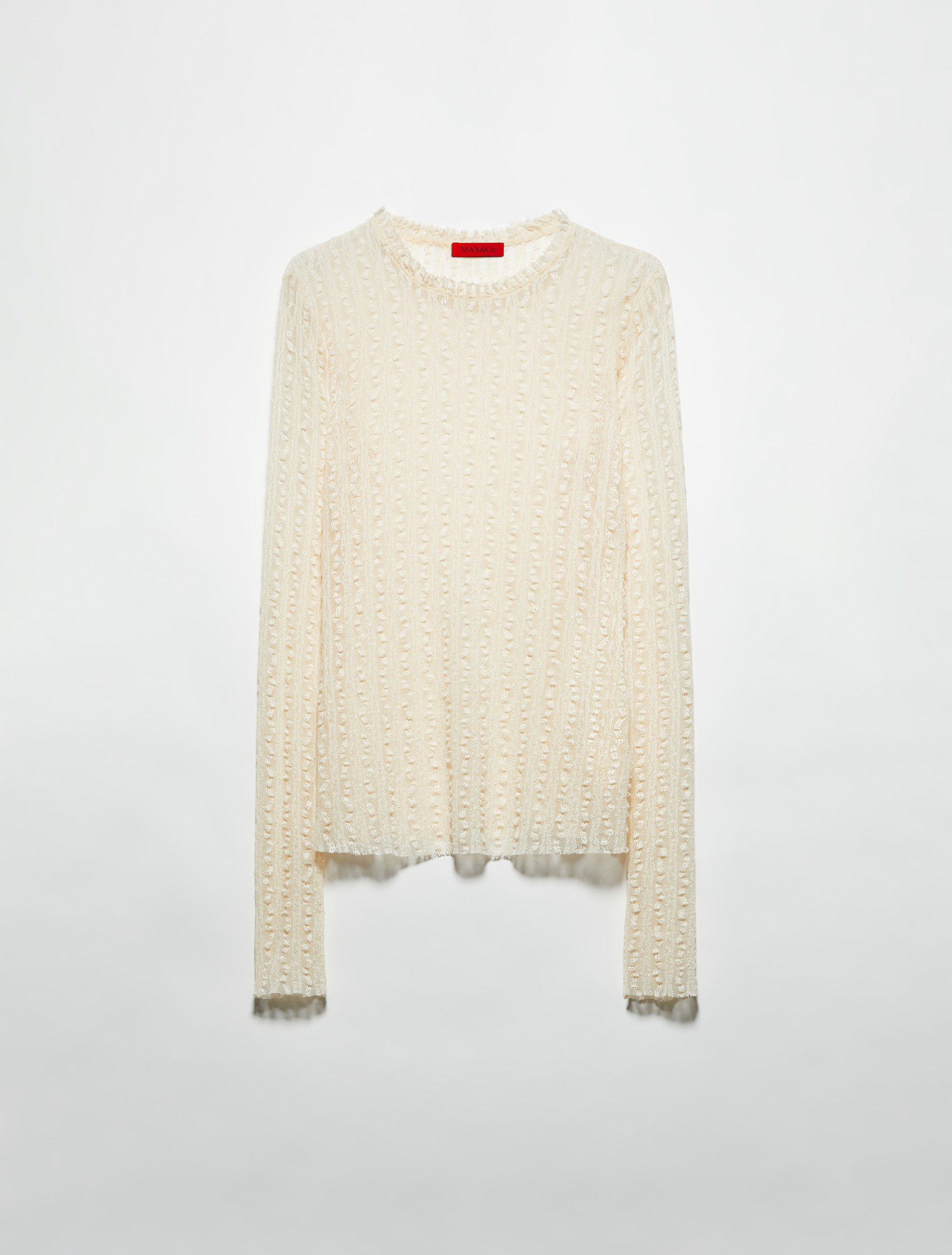Lace jersey T-shirt, ecru | MAX&Co. Lace jersey T-shirt - ECRU - MAX&Co. - 5
