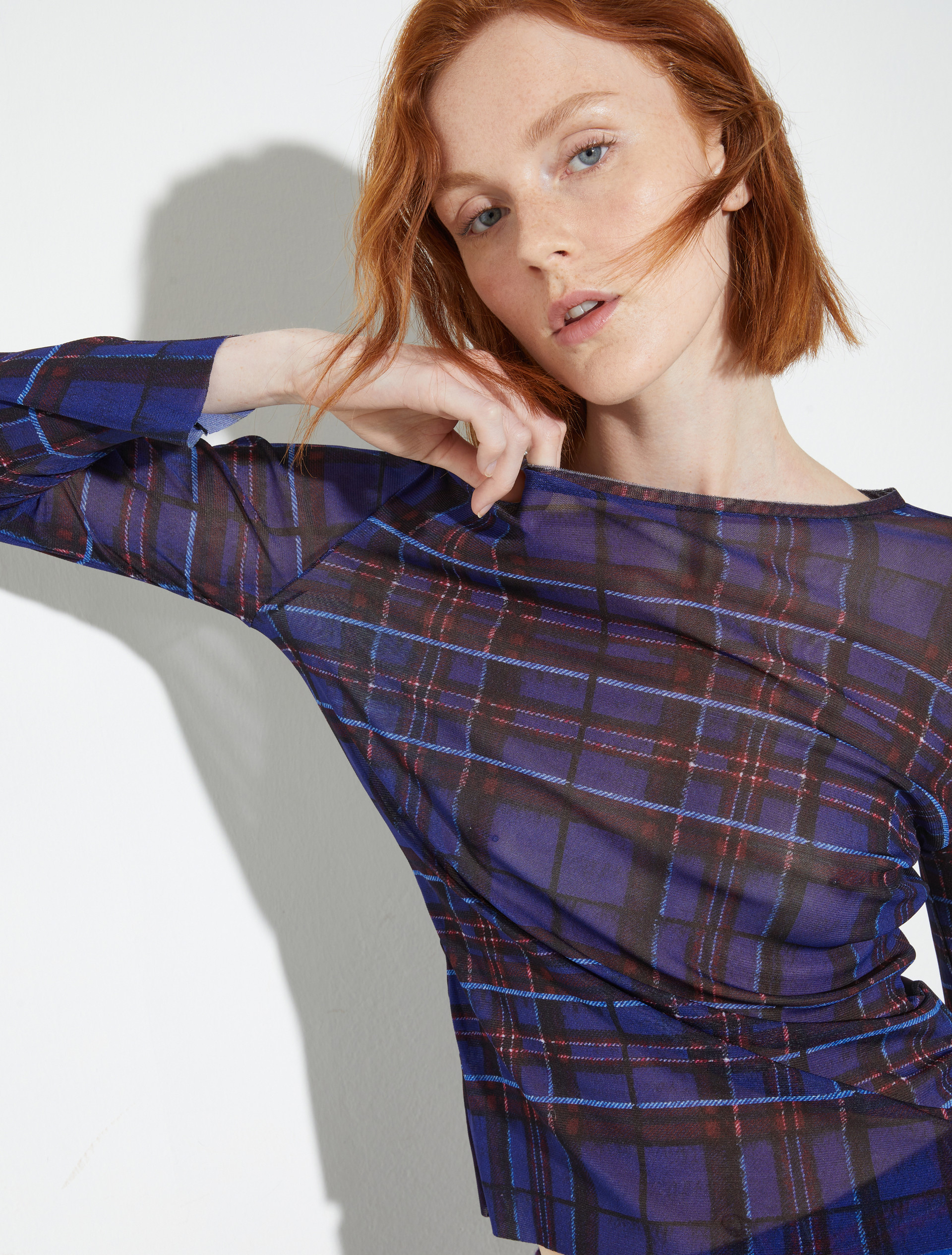 T-shirt en jersey tulle, bleuet | MAX&Co. T-shirt en jersey tulle - BLEUET - MAX&Co. - 3