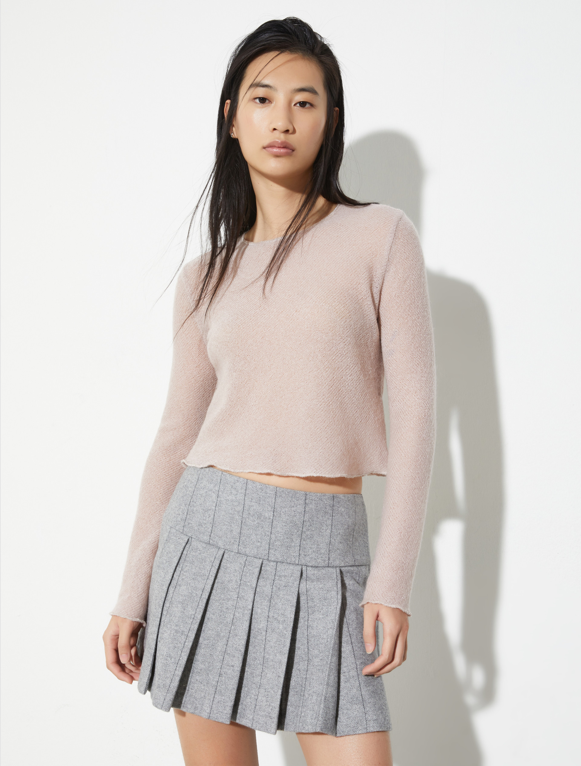 Slim-fit gauze T-shirt, dust rose | MAX&Co. Slim-fit gauze T-shirt - DUST ROSE - MAX&Co.