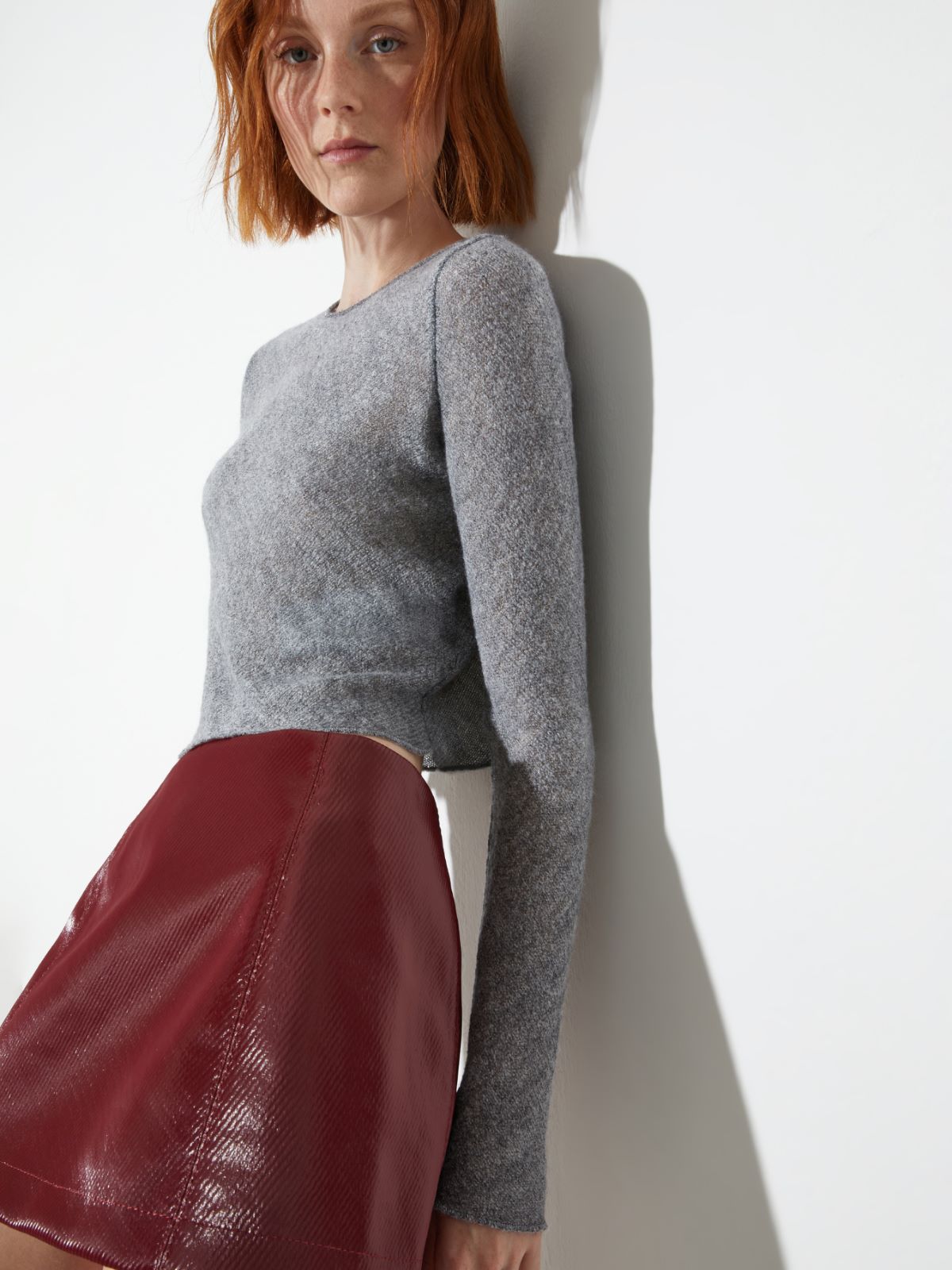 Slim-fit gauze T-shirt - MEDIUM GREY - MAX&Co.