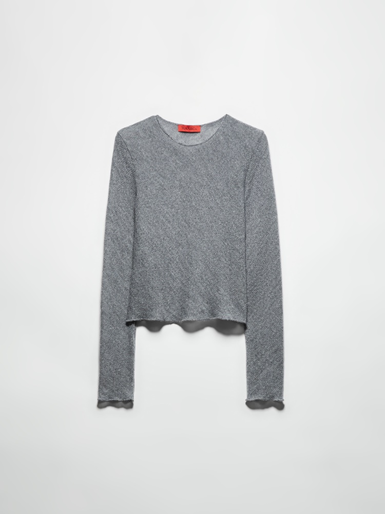 Slim-fit gauze T-shirt - MEDIUM GREY - MAX&Co.