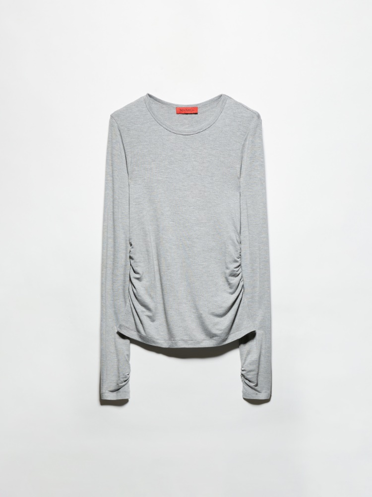 Flowing draped T-shirt - MELANGE GREY - MAX&Co.