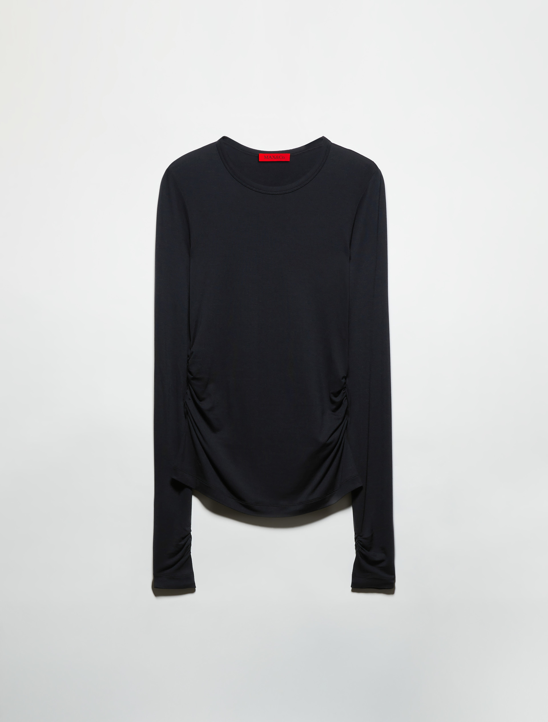 Flowing draped T-shirt - BLACK - MAX&Co. - 5