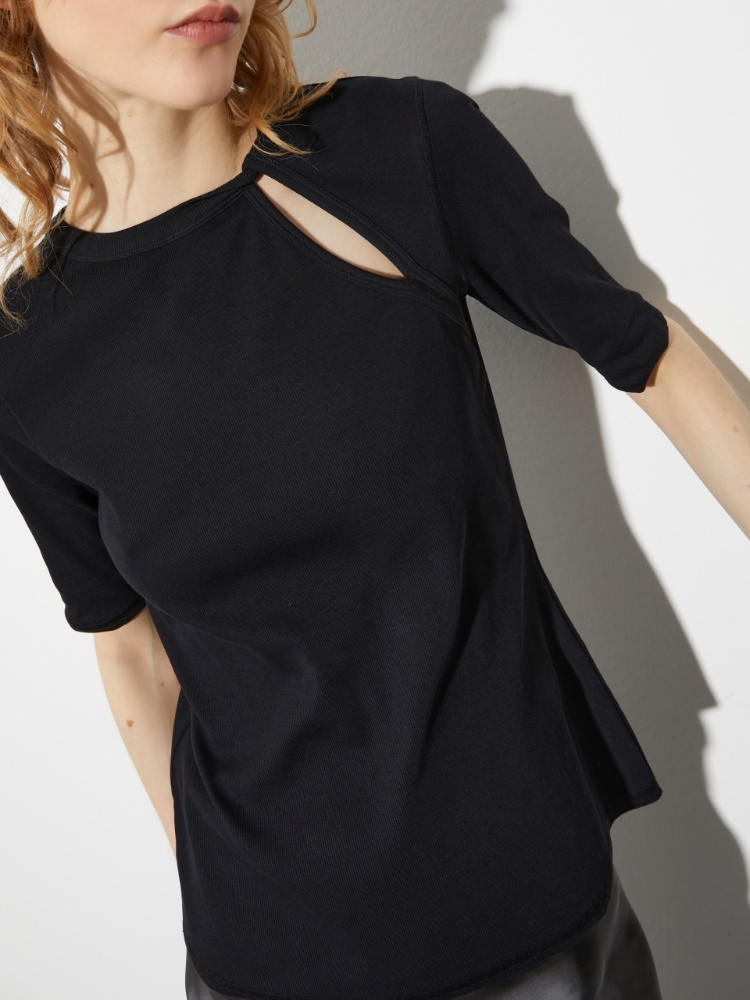 Geripptes T-Shirt mit Cut-outs - MAX&Co. - 3