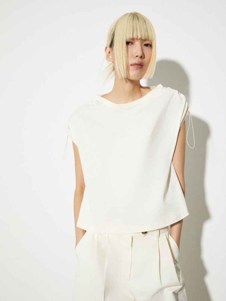 Drawstring cotton T-shirt - MAX&Co.