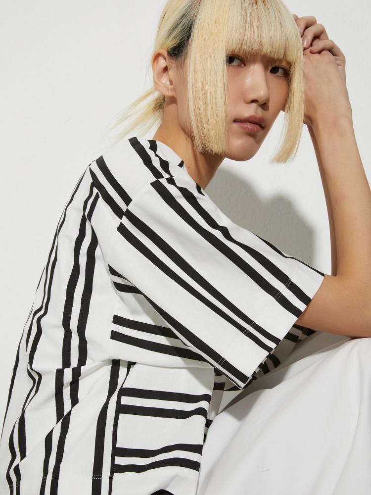 Gestreiftes Oversize-T-Shirt aus Baumwolle - MAX&Co. - 3