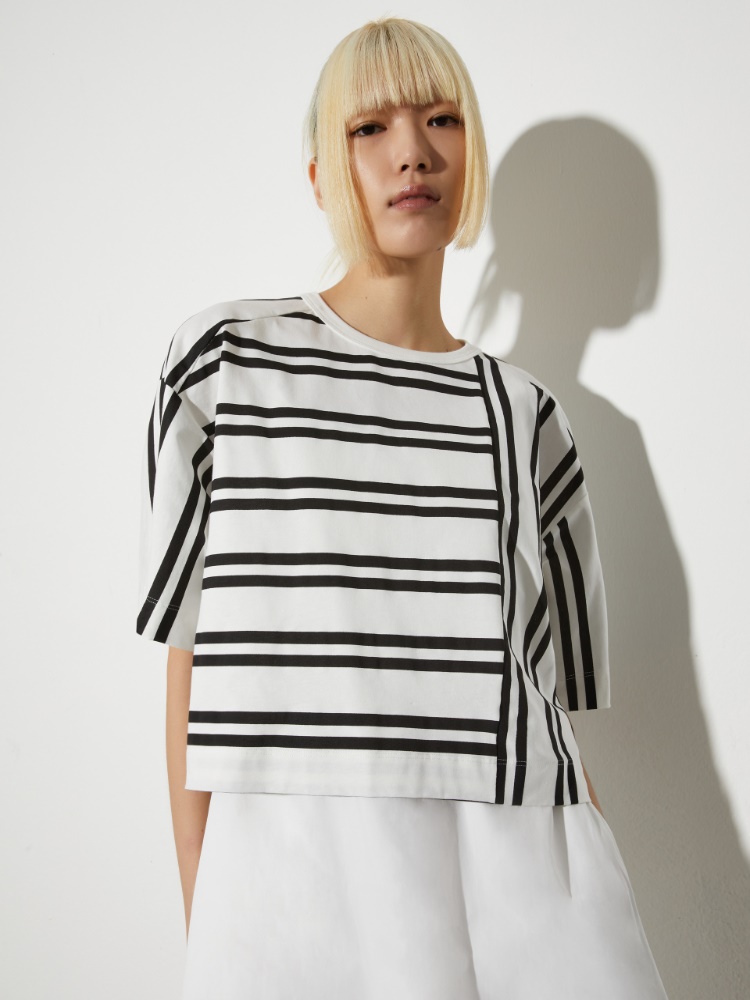 Gestreiftes Oversize-T-Shirt aus Baumwolle - MAX&Co.