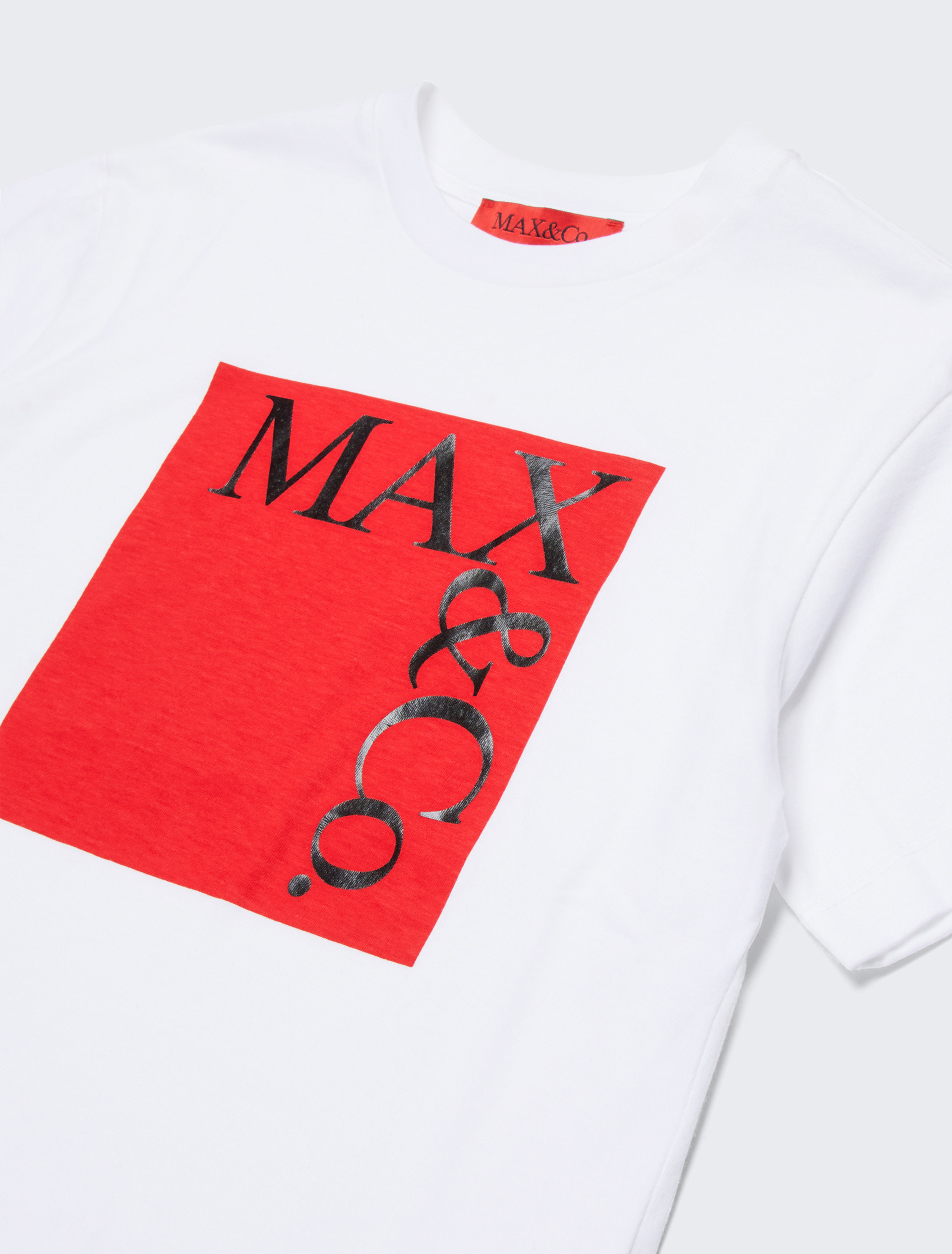 Icon t-shirt with logo KID, optical white | MAX&Co. Icon t-shirt with logo KID - OPTICAL WHITE - MAX&Co.