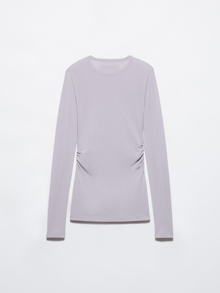 Shades of Nature cotton T-shirt - LILAC - MAX&Co.