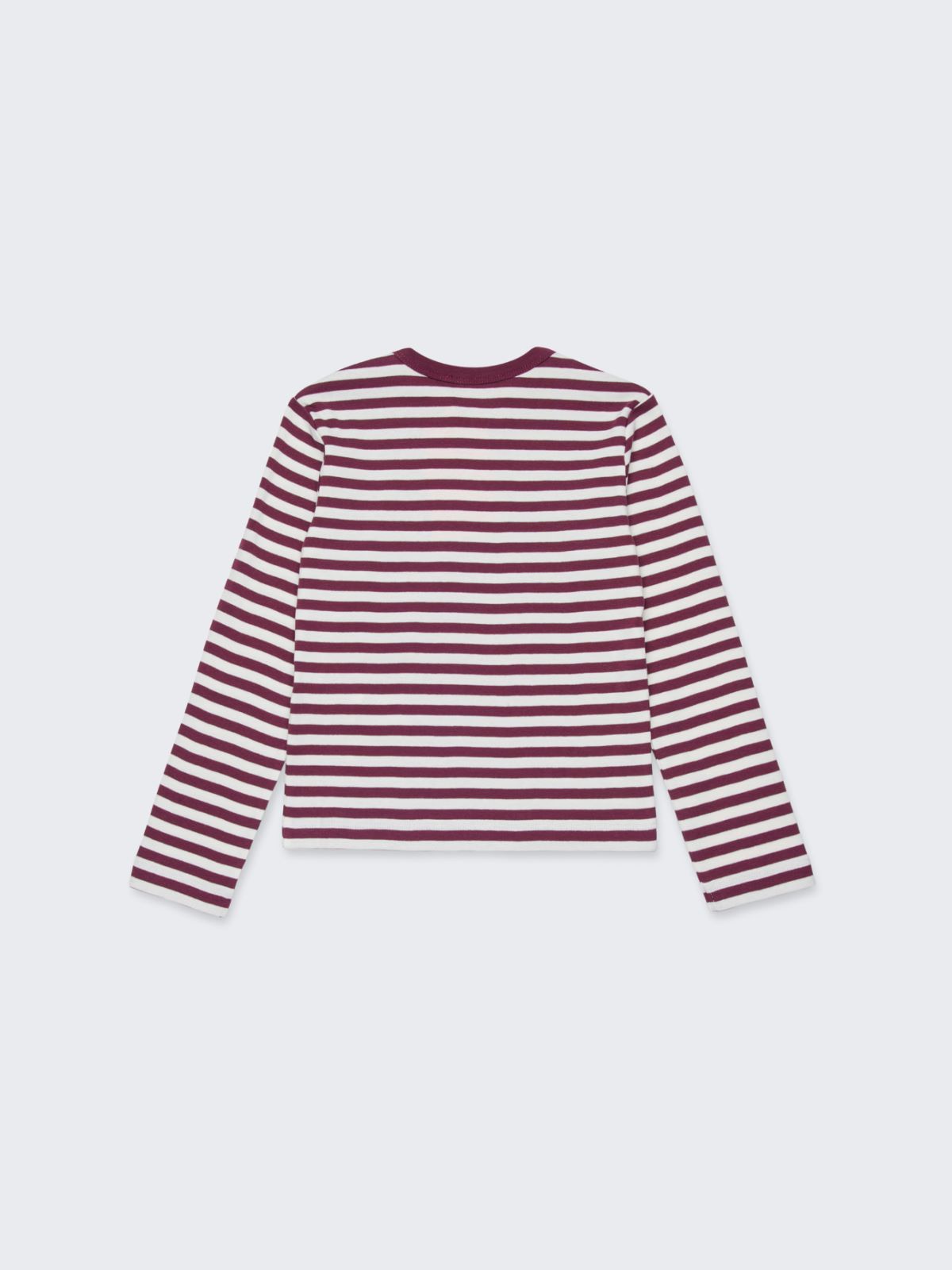Long sleeve T-shirt in striped micro ribs KID - DARK VIOLET - MAX&Co. - 2