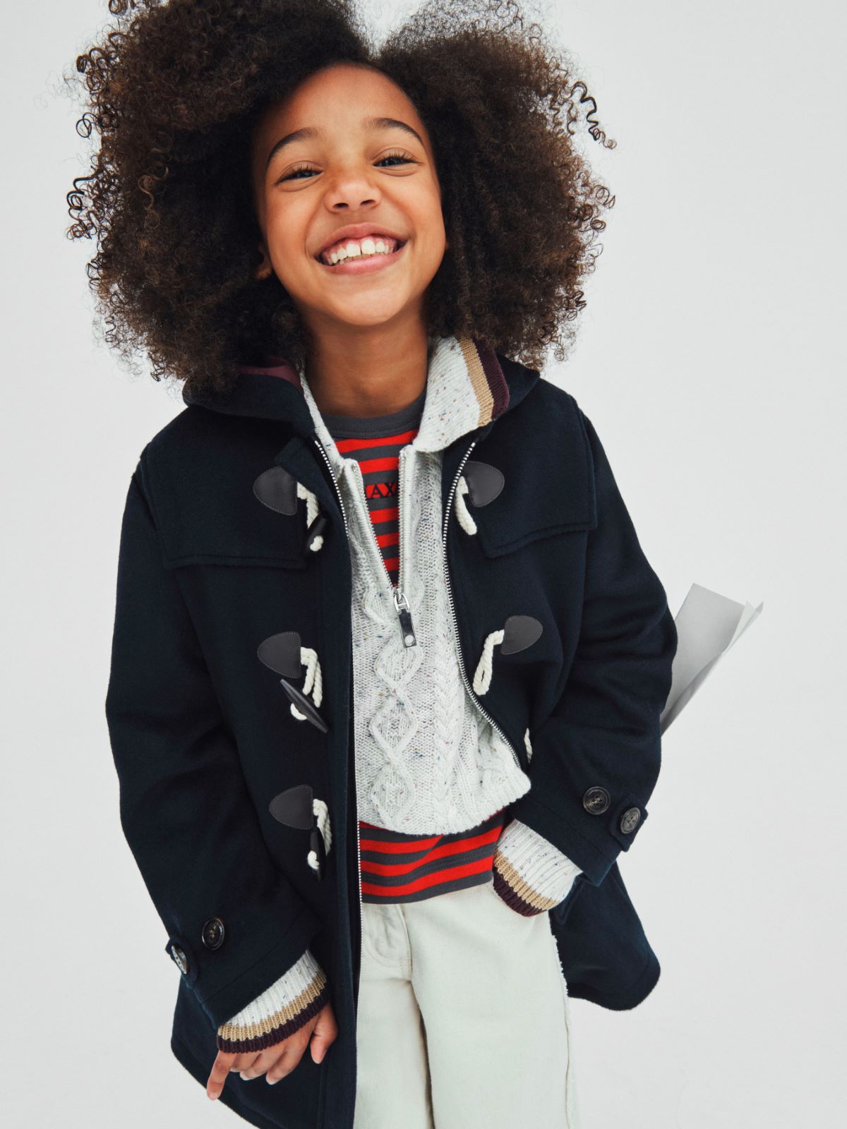 Long sleeve T-shirt in striped micro ribs KID - MEDIUM GREY - MAX&Co. - 4