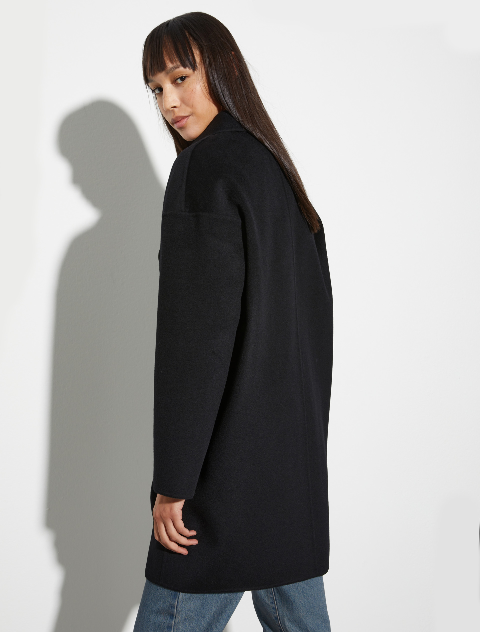 Double-woven wool coat, black | MAX&Co. Double-woven wool coat - BLACK - MAX&Co. - 2