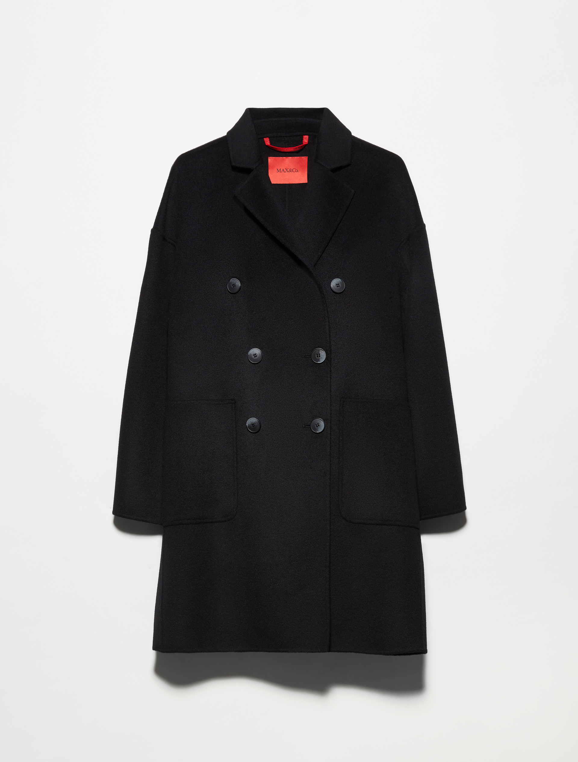 Double-woven wool coat, black | MAX&Co. Double-woven wool coat - BLACK - MAX&Co. - 5