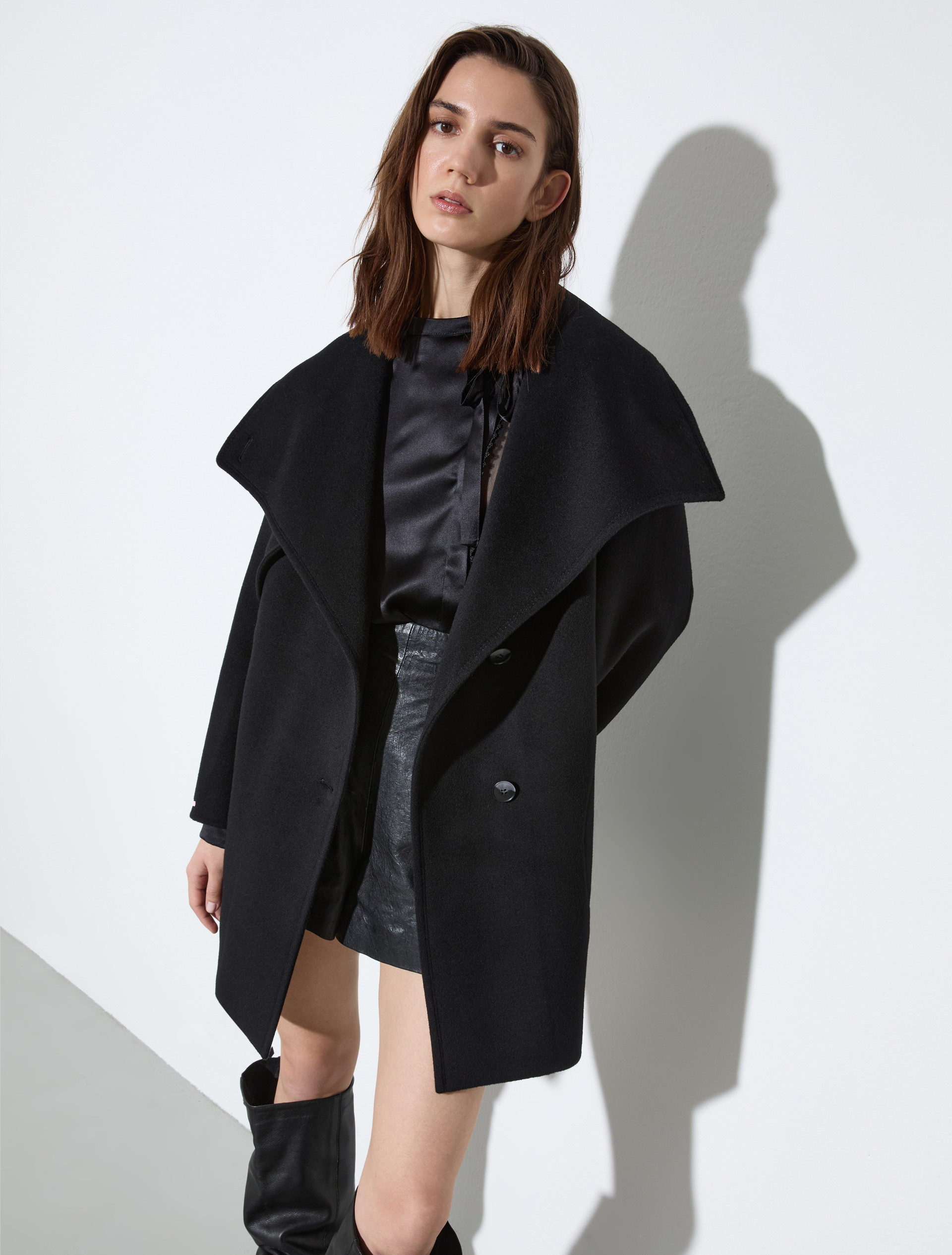 Double-sided pure wool coat - BLACK - MAX&Co.